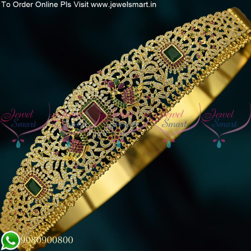 Light Weight Hip chain for Wedding Latest Gold Polished Vaddanam Designs H25410