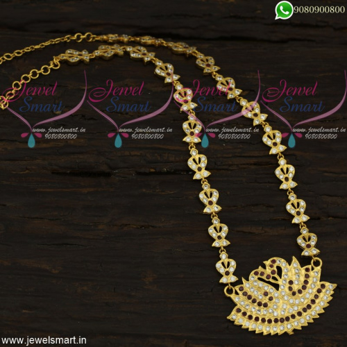 Traditional Long Gold Necklace Handcrafted Haram Designs One Gram Collections NL21981