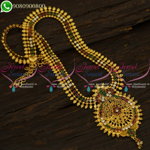 Long Necklace South Indian Gold Plated Jewellery Fashion Collections NL21173