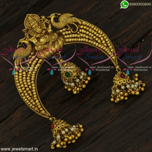Lord Ganesha Bridal Accessories for Hair Jada Billa Rakodi Jhumka Online H22266