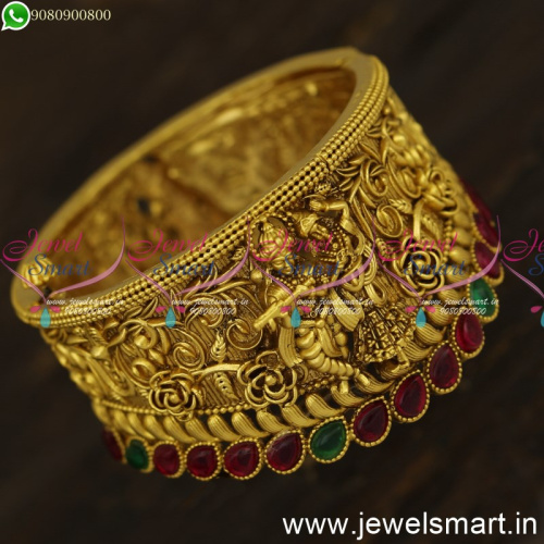 Incredible Lord Radha Krishna Nagas Bridal Kada Bracelet Temple Jewellery New Concepts