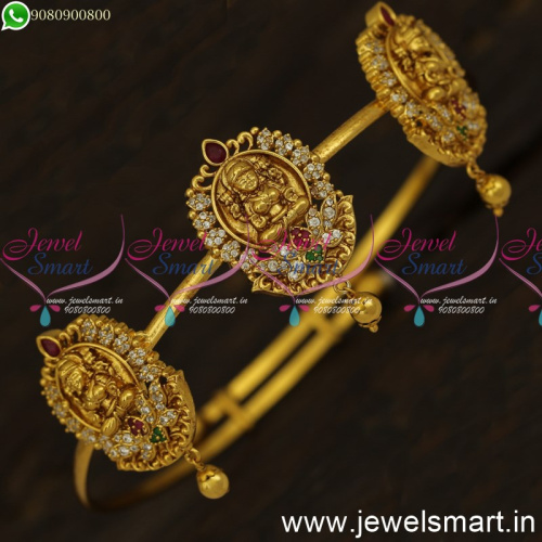Lotus Pendant Temple Bajuband Nakshi Bridal Jewellery Bangle Type Online V24100