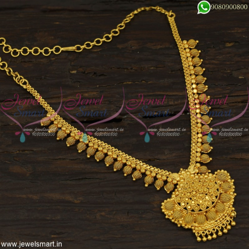 Low Price Arumbu Ball Design Gold Covering Necklace for Daily Wear 