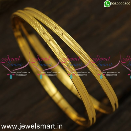 Low Price Gold Plated Bangles For Daily Use South Indian Jewellery Online B24557