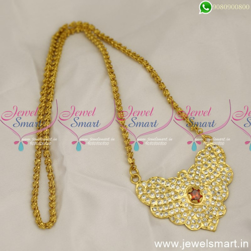 Majestic Imphon Dollar With One Gram Gold Chain Designs For Women PS24753