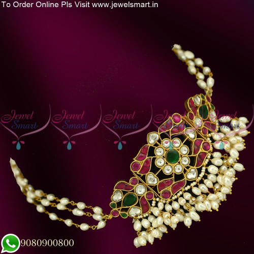 Majestic Pearl Choker Necklace Premium Jadau Jewellery Gold Foil NL25372