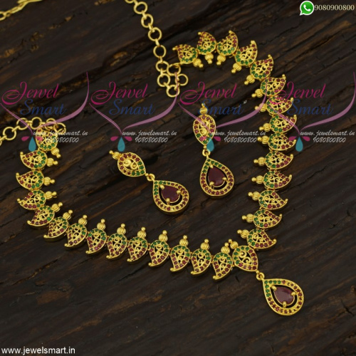 Mango Design Necklace Set Gold Designs Latest Imitation Collections NL21695