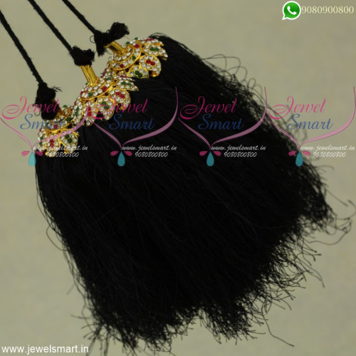 Mango Stone Jada Kunjalam Silk Thread Hair Kuppulu Accessories for Hair Online