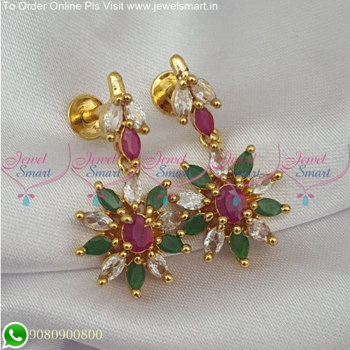 Marquise Star Shape Fancy Drop Earrings For Women Gold Plated Jewelry ER25245