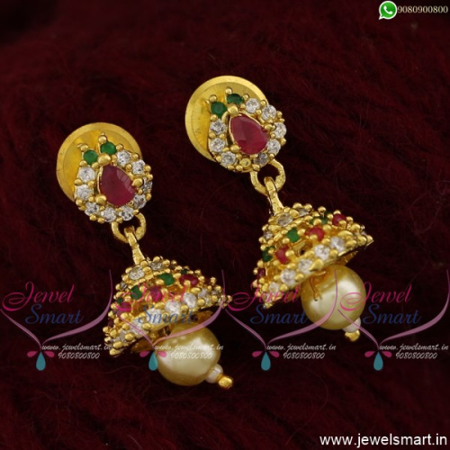 Mini Size Jhumkas Kids Jewellery New Fashion Jewelry Collections Online J21499