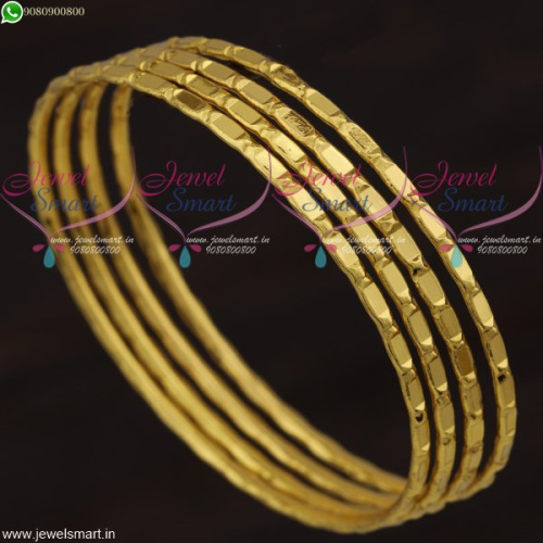 Mirror Design Daily Wear Gold Covering Bangles Online South Indian Collections