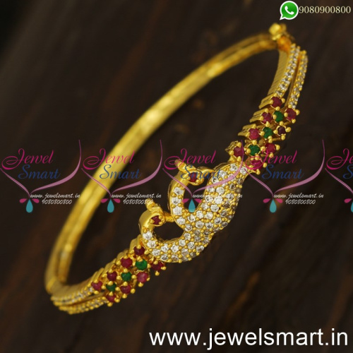 Modern Trends of Peacock Gold Bracelet Design Images With Lowest Price Online