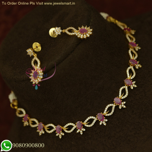 Monalisa Color Stones CZ Necklace Set - Affordable and Delicate Jewelry NL25879