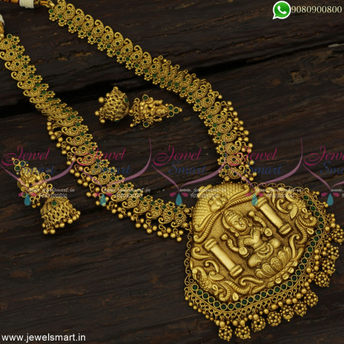 Monumental Temple Jewellery Tremendous Long Necklace Ideas Gold Competition NL23232