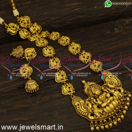 Most Preferred Temple Jewellery Traditional Antique Gold Haram Designs Online 