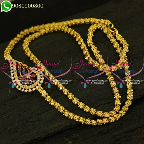 Mugappu Chain Gold Plated Dasavatharam Model AD Stones Studded Jewellery Online C20937