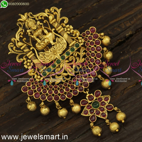 Antique Nagas Gold Temple Jada Billalu With Real Kemp Accessories For Hair Jewellery Online H24104
