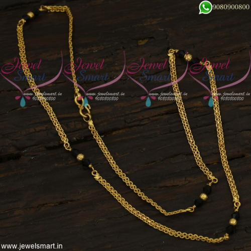 Nallapusalu Black Beads Gold Design Chains Traditional Jewellery Online