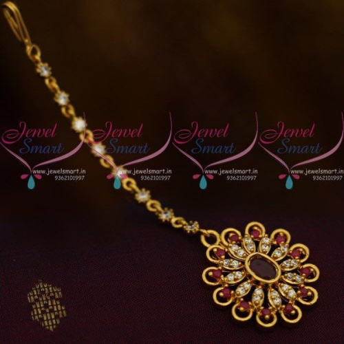 Nethi Chutti for Wedding Online Latest Maang Tikka CZ Fashion Jewellery  T10421A