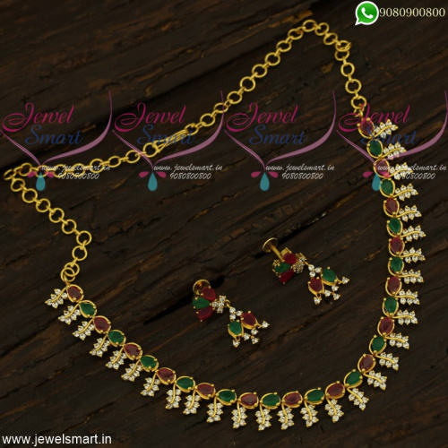 New Fashion Simple Stone Necklace Set Party Wear Imitation Jewellery Online