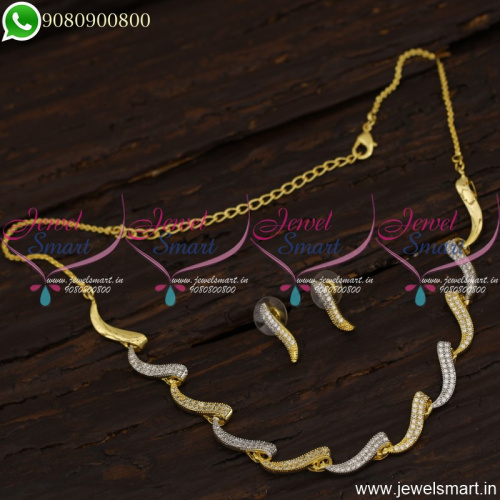 New Jewellery Kids Fashion Necklace Set Diamond Finish With Plating Color Options NL21301