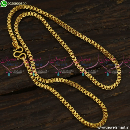 New Mens Gold Chain Designs Latest 18 Inches Daily Wear Jewellery C23518