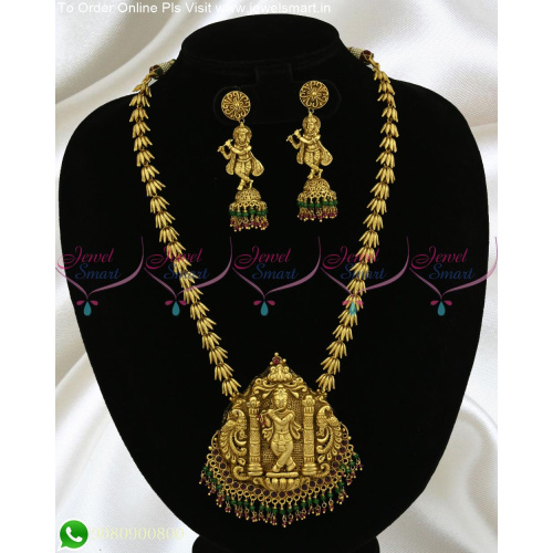 Temple Jewellery Lord Krishna Antique Gold Plated Real Look Shop Online NL20550