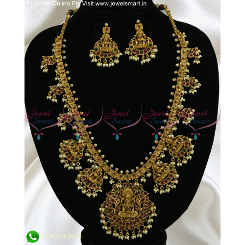 Temple Jewellery Gutta Pusalu Haaram Antique Gold Plated Collections Online