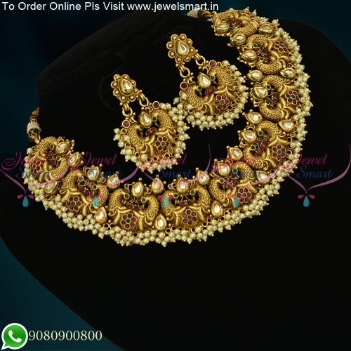 Monumental Designer Kundan Jewellery Lofty Choker Necklace With Chandbali Earrings NL24306