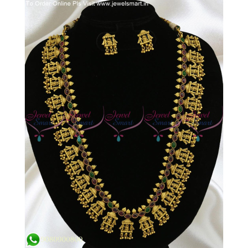 Unique Queen Waving Long Gold Necklace Design Antique Fashion Jewellery NL24690