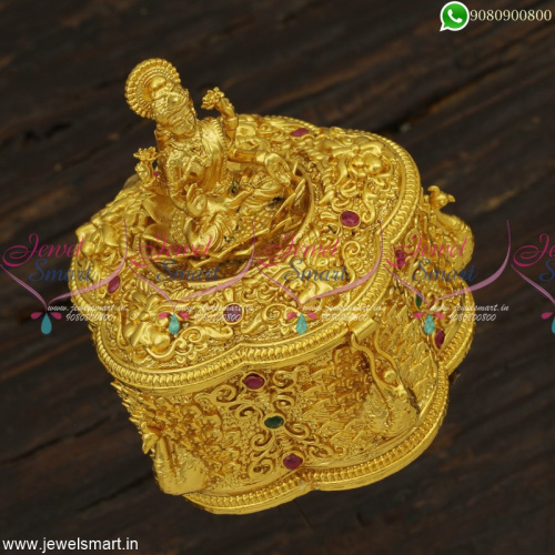 One Gram Gold Divine Sindoor Box For Wedding Laxmi God Design Jewellery Work 