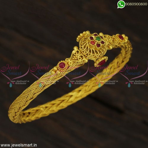 One Gram Twisted Chain Design Traditional Jewellery Screw Open Kada Bracelets Online