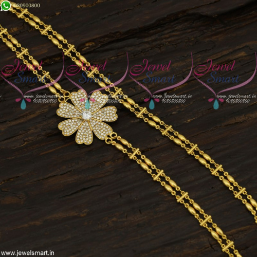 One Gram Gold Mugappu Rettai Vadam Chain Fancy Designs Imitation Online C21683