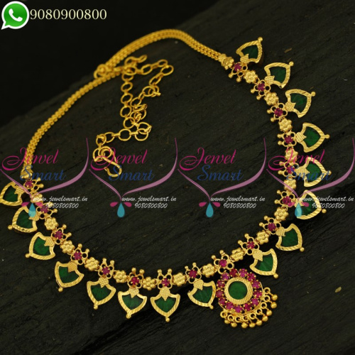 Palakka Necklace Kerala Style Jewellery Designs Gold Plated