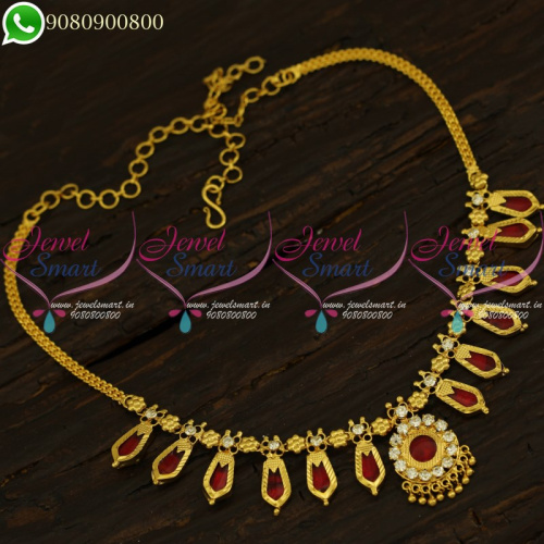 Palakka Necklace Kerala Jewellery Nagapadam Designs Gold Plated Collections