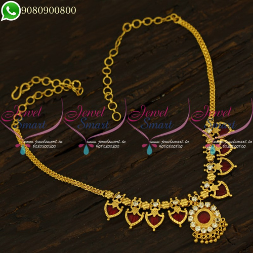 Palakka Necklace Kerala Jewellery Traditional Design Collections NL21123
