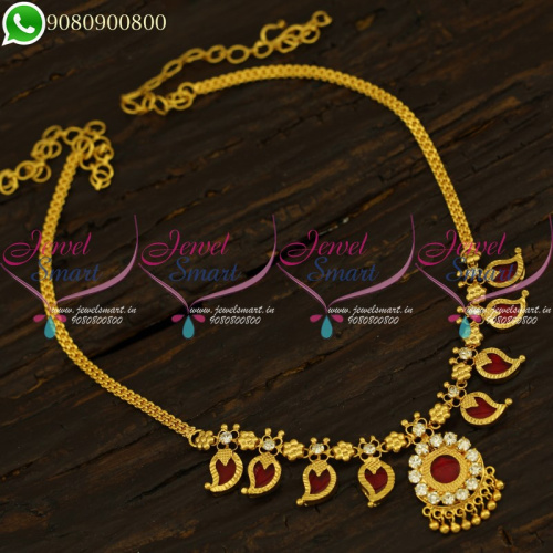 Palakka Necklace Kerala Jewellery Mango Mala Traditional Design Collections NL21124