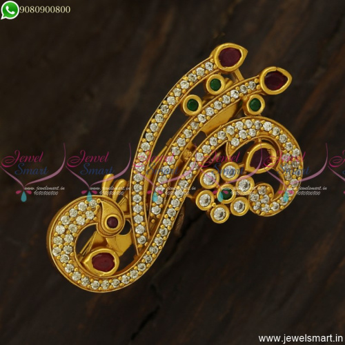 Peacock Design Fancy Saree Pins CZ Fashion Jewellery Accessories Online SP23712
