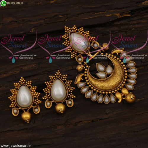 Pearl Pendant Set Antique Jewellery Copper Tone Plating Colour Online PS21645