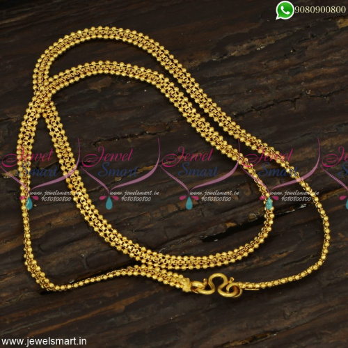 Peculiar Short Chain Designs Flexible Beads Model Gold Plated Jewellery Online C23250