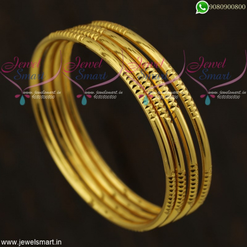 Plain Gold Bangles Design Imitation Jewellery Online Lowest Price B21820