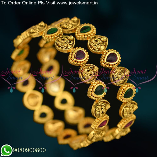 Popular Branded Jewellery Catalogue Inspired Antique Gold Bangles Design B25361
