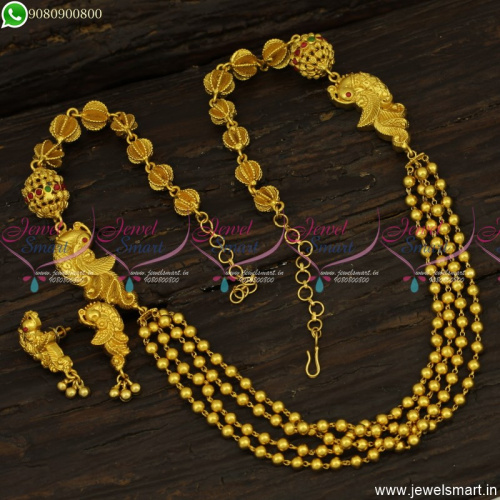 Popular Gundla Mala Designs In One Gram Gold Jewellery Incredible Artistry NL23809