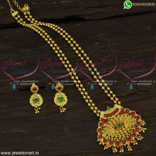 Pusalu Necklace Gold Plated Daily Wear Fashion Jewellery Latest Online NL22565