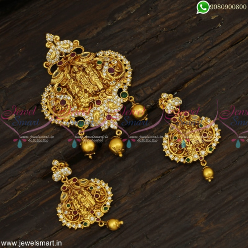 Ram Darbar Pendant Sets Indian Jewellery Latest Nagas Gold Antique Collections Online PS23059