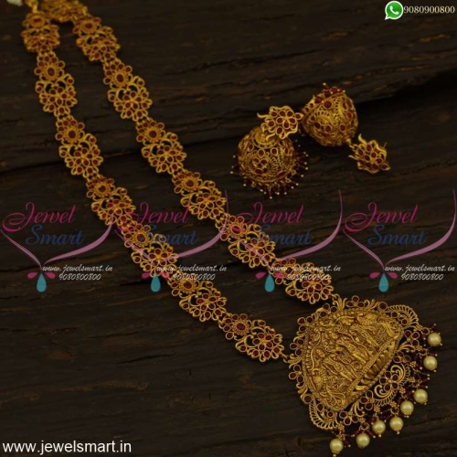 Ram Durbar Temple Long Necklace South Indian Haram Traditional Jewellery NL21326