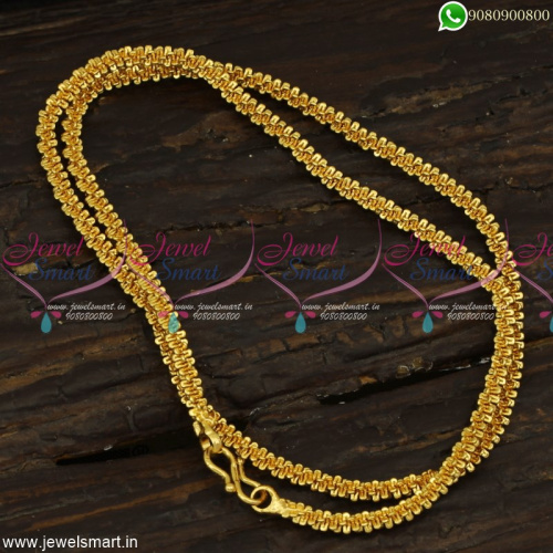 Rare Designer Chains Online Daily Wear Gold Plated Jewellery Catalogue C23242