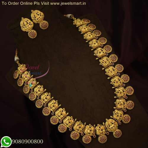 Divine Elegance: Real Gold Nagas Temple Jewellery-Inspired Long Necklace with Peacock Chain - Perfect for Brides NL23885N
