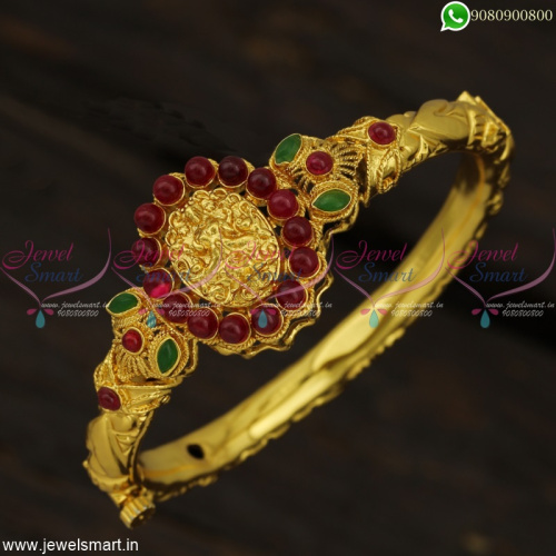 Real Kemp Hollow Kada Bracelets One Gram Gold Jewellery Traditional Models B22884