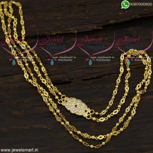 Rettai Vadam Mugappu Chain Artificial Jewellery Online Latest South Indian C21803